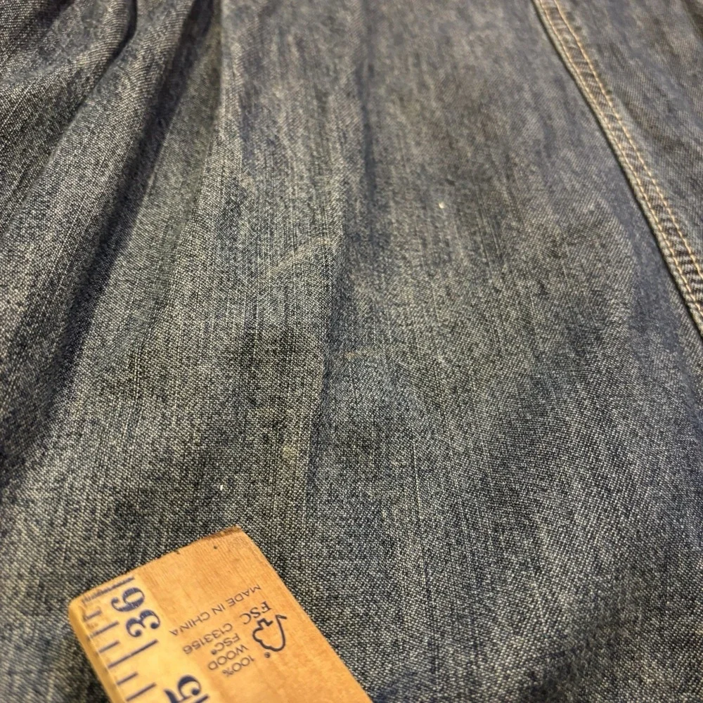 Free‎ People We The Free Now And Then Denim Midi Skirt Size 4 Blue Indigo Boho
